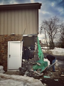 A view of the damage from the outside. Credit: Cold Spring Beverages