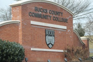 The Bucks County Community College sign at the Newtown campus. 