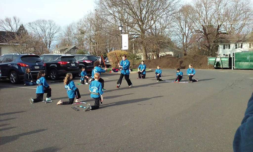 Students from Action Karate putting on a demonstration.  Credit: Ingrid Sofield/NewtownPANow.com