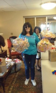 NBA President Beverly Dimler filling eggs Wednesday afternoon. Credit: Ingrid Sofield/NewtownPANow.com