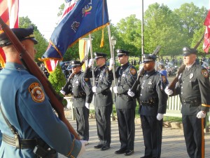 Officers at last year's ceremony. Credit: Amanda Kuehnle/NewtownPANow.com 