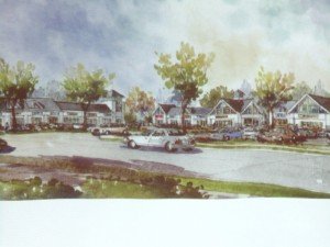 A rendering of the upgraded shopping center.  Credit: Amanda Kuehnle/NewtownPANow.com