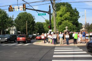 A recent vigil following the terrorist attack in Orlando in Langhorne Borough. Credit: Ingrid Sofield/NewtownPANow.com