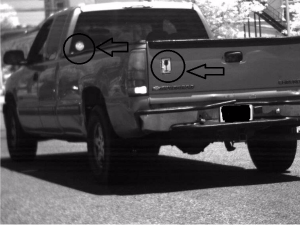 The car the suspect was last spotted in. Credit: Bucks County District Attorney's Office