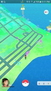 A Pokemon Go screenshot at Bristol Wharf. Credit: Submitted