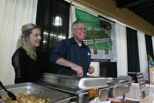 Food was being served at the Applebee's station. Credit: Tom Sofield/NewtownPANow.com