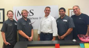 M&S Centerless Grinding Owner John Shedgda (center) with  (from left-right) Dylan Rearick, Andrew Garvey, Angel Rodriguez and John Burkhardt. Credit: Submitted